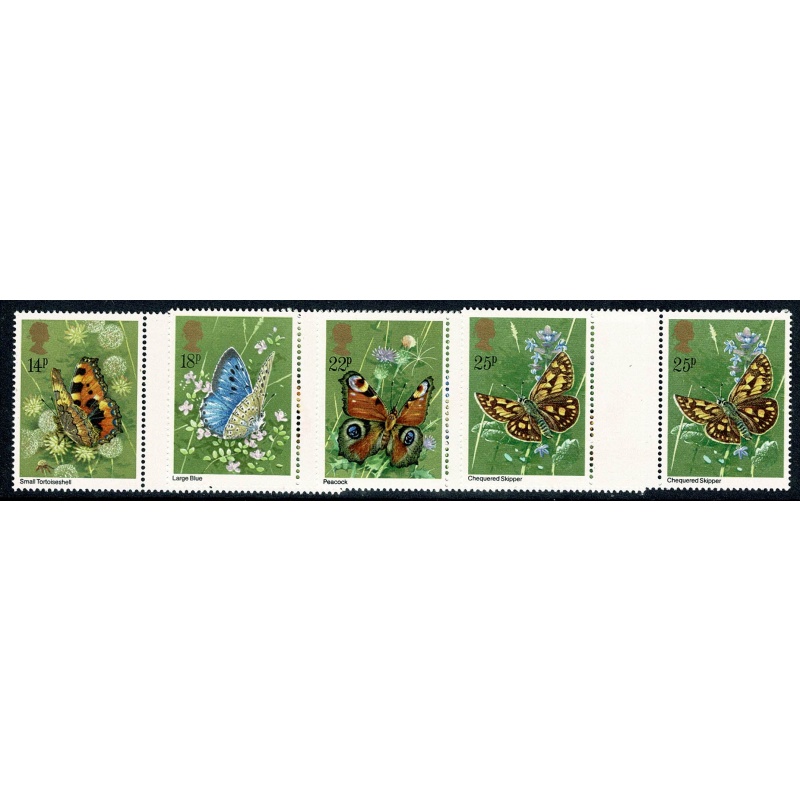 1981 Butterflies. SG 1151-1154. UM Gutter Pair set.