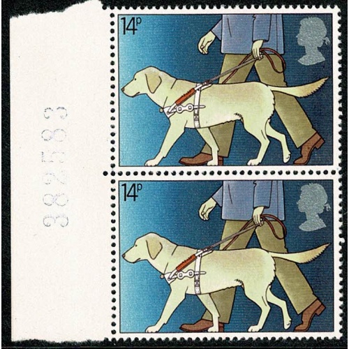 1981 Year of Disabled 14p. "dark patch on shoe" SG Spec. W477c