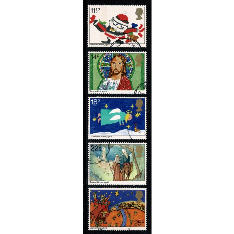 1981 Christmas Set of 5 values. Fine Used. SG 1170-1174