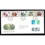 1982 Christmas FDC. Buckingham Palace cancel.