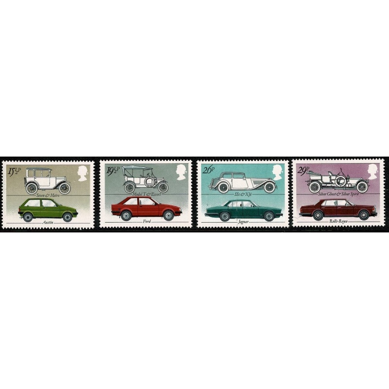 1982 British Motor Cars. UM Set of 4 values. SG 1198-1201