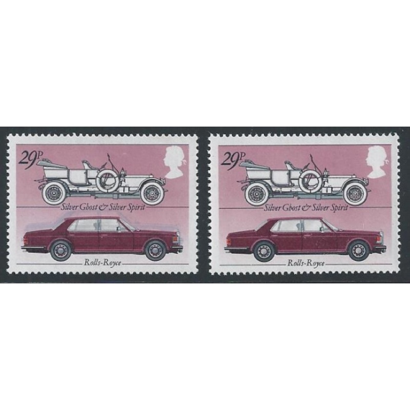 1982 British Cars. GREY SHIFT ERROR. SG 1201 var.