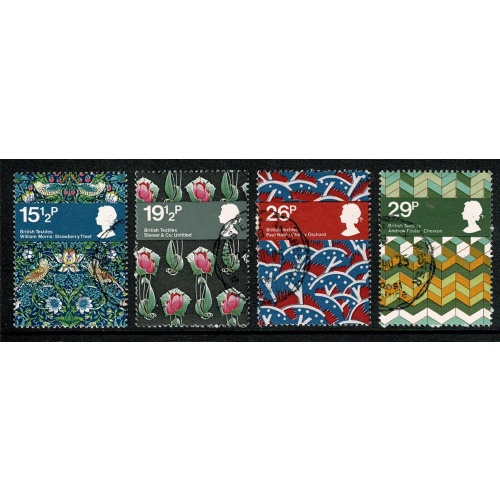 1982 British Textiles. Fine Used Set of 4 values. SG 1192-1195