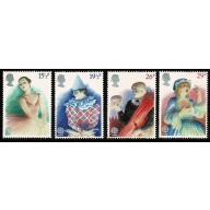 1982 British Theatre. UM Set of 4 values. SG 1183-1186