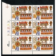 1983 British Fairs 28p. Cyl. 1A 1B 1C 1D 1E  no dot block of six. SG 1229