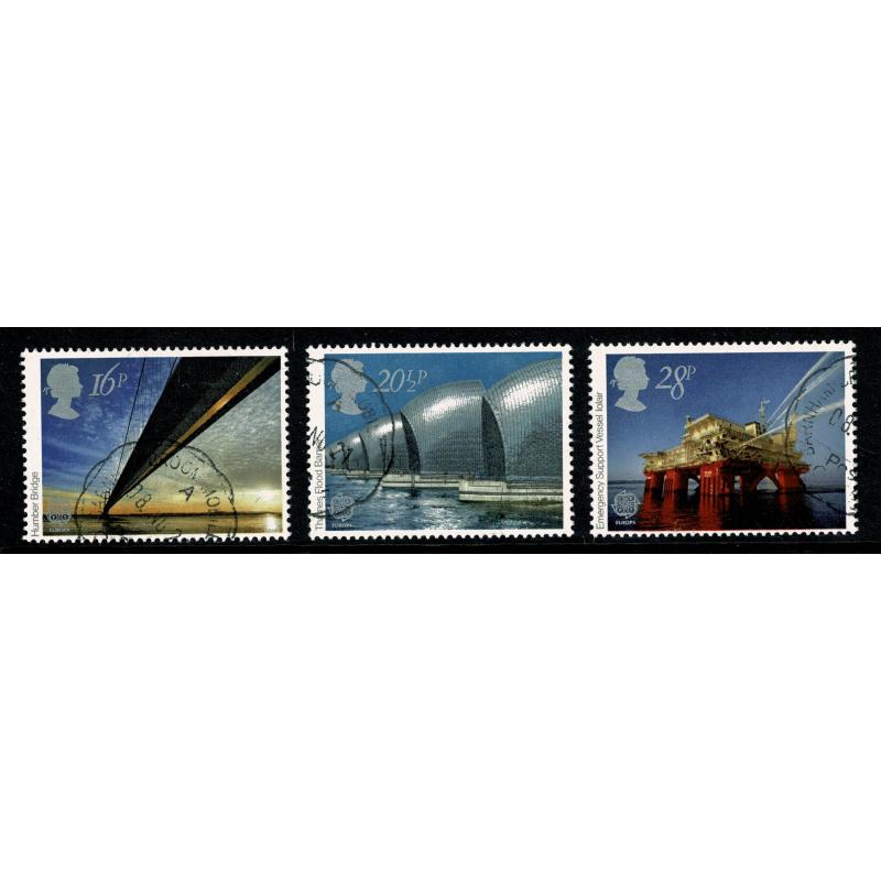 1983 Engineering Achievments. Set of 3 values Fine Used. SG 1215-1217