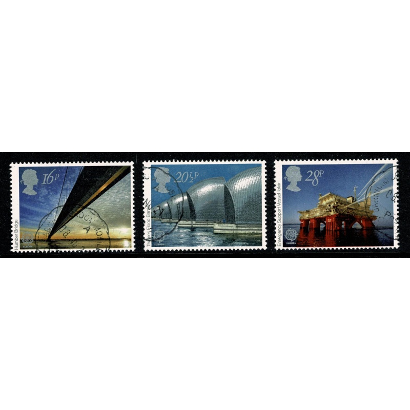 1983 Engineering Achievments. Set of 3 values Fine Used. SG 1215-1217