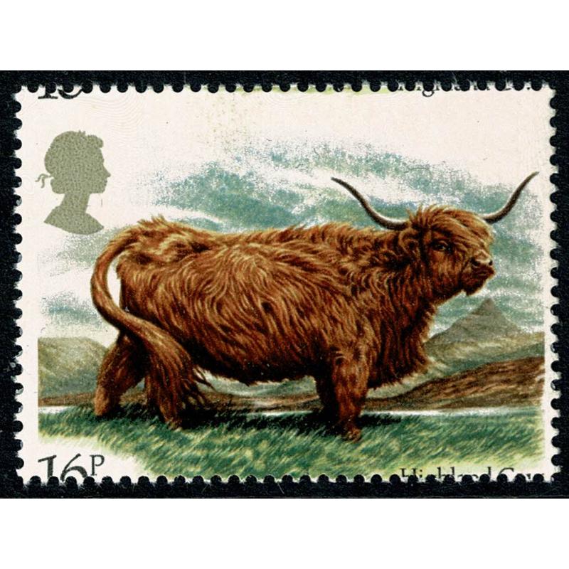 1984 British Cattle. 16p. SHIFT OF PERFORATIONS. SG 1240 var