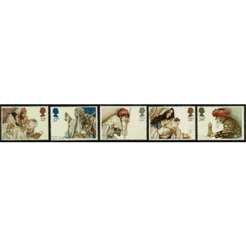 1984 Christmas. Very Fine Used set of 5 values. SG 1267-1271