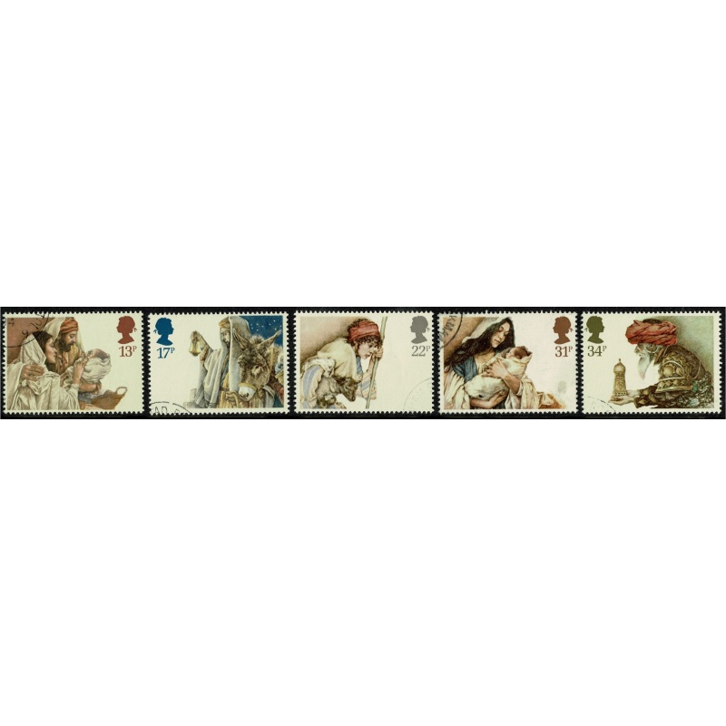 1984 Christmas. Very Fine Used set of 5 values. SG 1267-1271