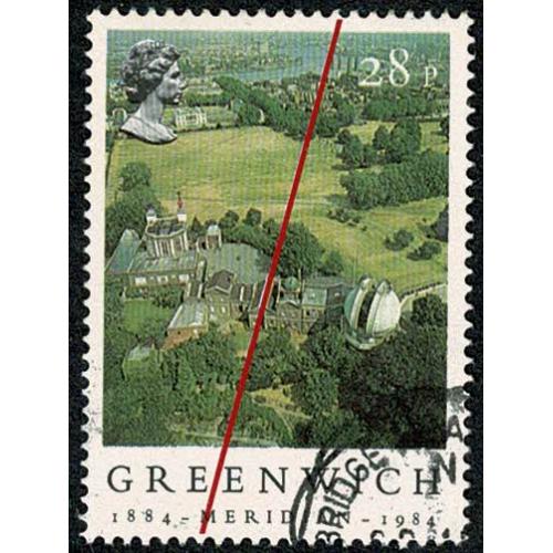 1984 Greenwich Meridian 28p. Very Fine Used single. SG 1256