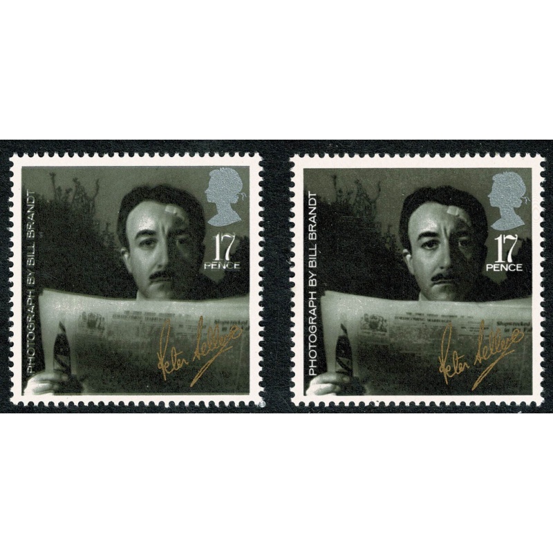 1985 British Film Year 17p value. SHIFT OF OLIVE GREY. SG 1298 var