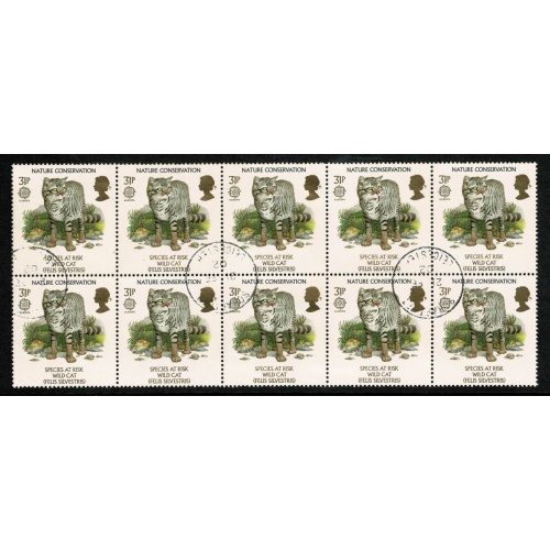 1986 Nature Conservation. 31p. Fine used block of 10. SG 1322