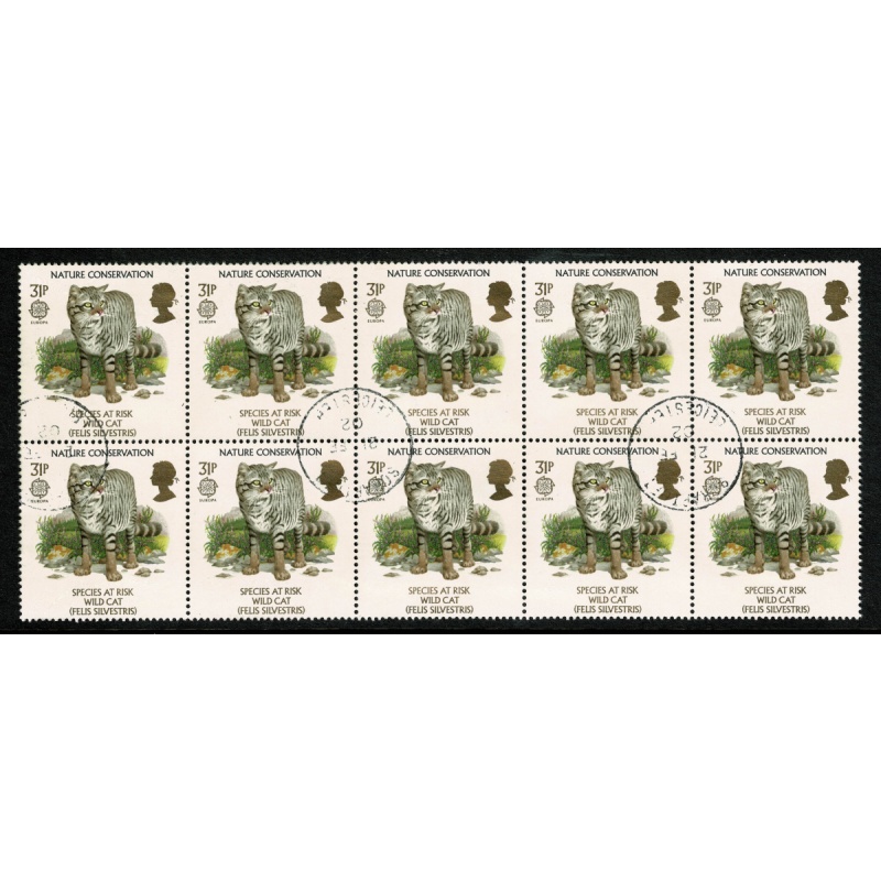 1986 Nature Conservation. 31p. Fine used block of 10. SG 1322