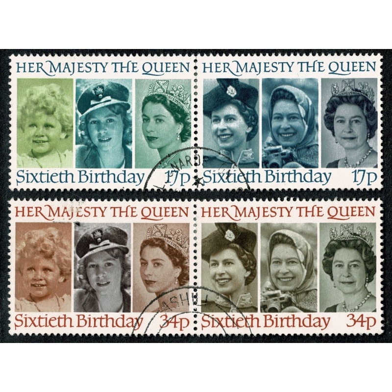 1986 Queen's 60th Birthday. Very Fine Used. SG 1316-1319.