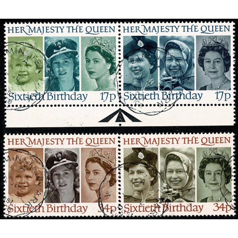 1986 Queen's 60th Birthday. Very Fine Used. SG 1316-1319.