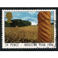 1986 Industry Year 34p. Fine Used single. SG 1311