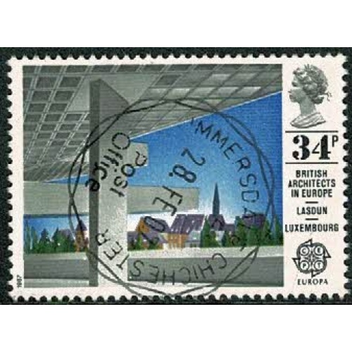 1987 Europa. Architects 34p. Very Fine Used single. SG 1358
