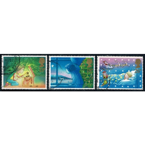 1987 Christmas. Set of 5 values Fine Used SG 1375-1379