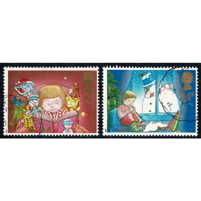 1987 Christmas. Set of 5 values Fine Used SG 1375-1379