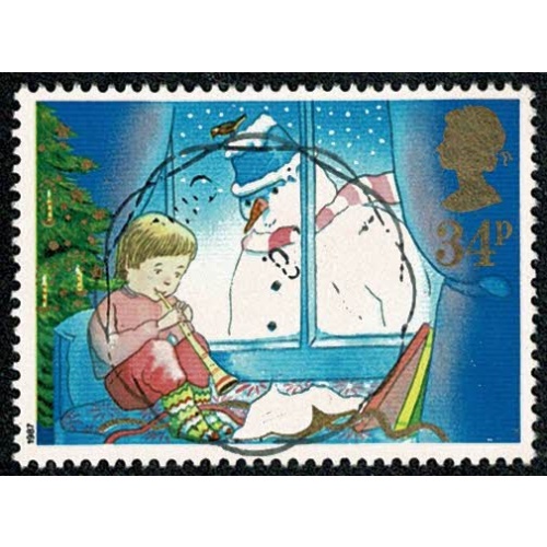 1987 Christmas 34p. Very Fine Used single. SG 1379