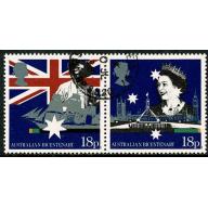 1988 Australia Bicentenary. 18p. Very fine used se-tenant pair. SG 1396-1397