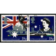 1988 Australia Bicentenary. 18p. Very fine used se-tenant pair. SG 1396-1397