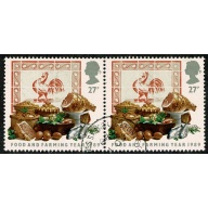 1989 Food & Farming 27p. Fine used pair. SG 1429