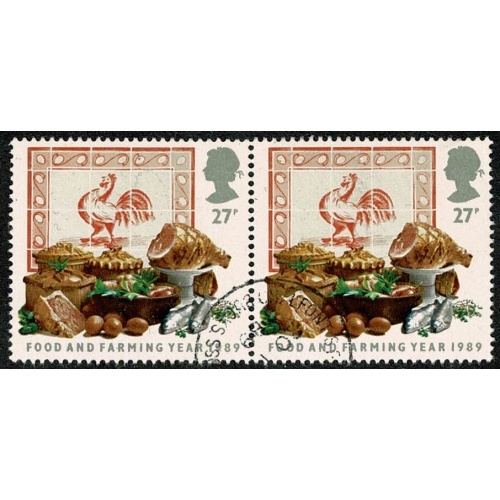 1989 Food & Farming 27p. Fine used pair. SG 1429