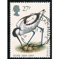 1989 R.S.P.B 27p value. Fine used single. SG 1420