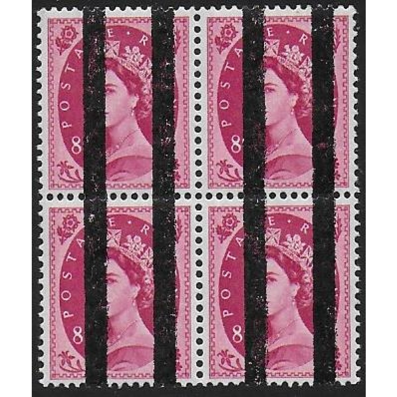 8d magenta. Edwards Crown. Training School Bar Overprints