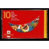 1990 Greetings Booklet. Smiles 20p.  Complete in sealed pack. SG KX1.