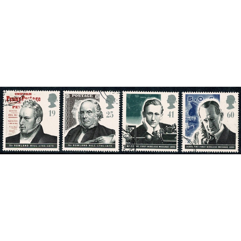 1995 Pioneers of Communication. Set of  4 values Fine Used SG 1887-1890