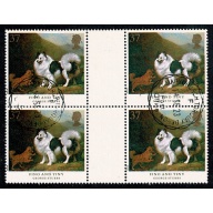 1991 Dogs 37p Fine Used gutter block. SG 1535