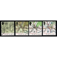 1991 Ordnace Survey. Set of 4 values. Fine used. SG 1578-1581