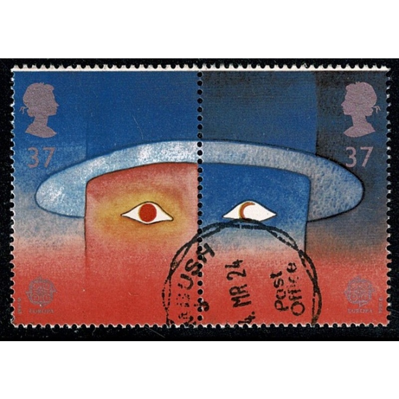 1991 Europe in Space 37p. Fine Used se-tenant pair SG 1562/63