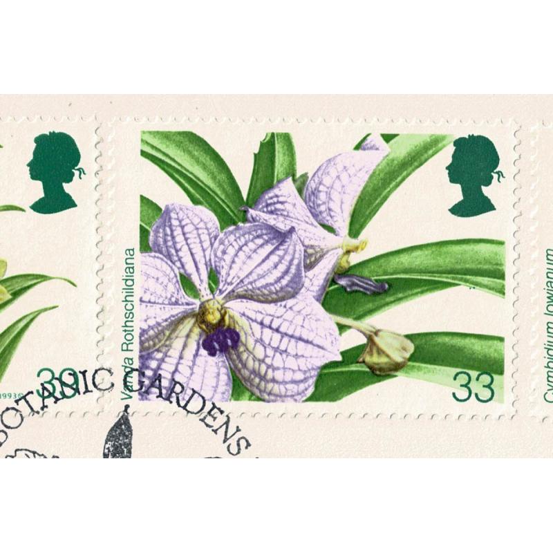 1993 Orchids. FDC with 33p value missing date logo.