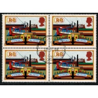 1993 Inland Waterways 28p. Block of 4 Fine Used. SG 1776