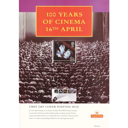 A3 Royal Mail Poster 1996 Centenary of Cinema Issue.
