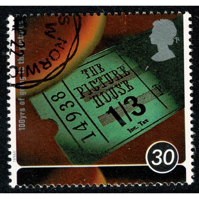 1996 Centenary of Cinema 30p. Fine Used single. SG 1922