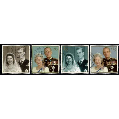 1997 Royal Golden Wedding. Very fine used set of 4 values. SG 2011-2014