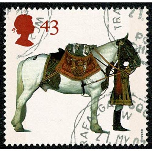 1997 Queen's Horses 43p value. . Very Fine Used single. SG 1991