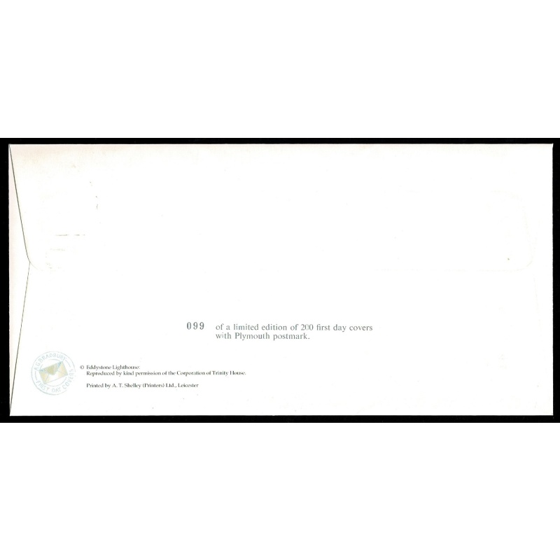 1998 Lighthouses. "300th Anniv. The Original Eddystone Lighthouse" 99/200 limited edition Handstamp