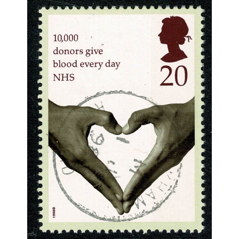 1998 50th Anniversary of The National Health Service. 20p. Fine Used single SG 2046