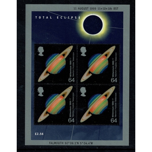 1999 Solar Eclipse Miniature Sheet. Unmounted Mint. SG MS2106