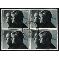 1999 Royal Wedding 64p. Fine Used block of four. SG 2097