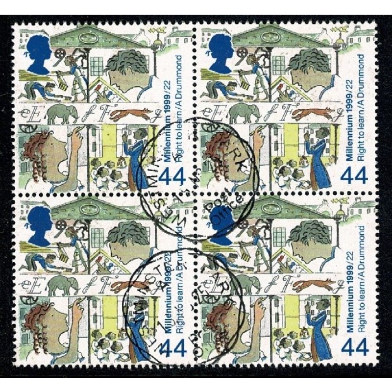 1999 Millennium. Citizens' Tale 44p. Fine Used block of four. SG 2100