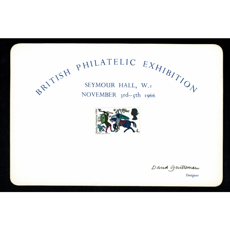 1966 BPE. Designer Signed Presentation Card. 1966 Hastings issue.