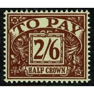 2/6 purple on yellow. Watermark Crowns Sideways Inverted. UM single. SG D65Wi