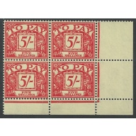 SG D66Wi 5/- Watermark Crowns Sideways Inverted Wmk.
